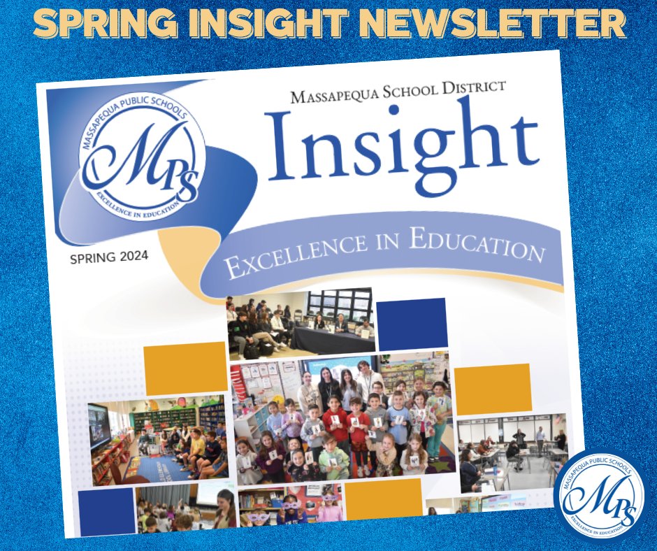 MassapequaPS (@massapequaps) on Twitter photo The spring edition of the Insight newsletter is now online. It focuses on the partnerships that exist among our students, faculty, staff, parents, alumni and community members, which are essential to the Massapequa experience. <a href="/DrBillBrennan/">Bill Brennan</a>
drive.google.com/file/d/1NYBuG6… The spring edition of the Insight newsletter is now online. It focuses on the partnerships that exist among our students, faculty, staff, parents, alumni and community members, which are essential to the Massapequa experience. <a href="/DrBillBrennan/">Bill Brennan</a>
drive.google.com/file/d/1NYBuG6…