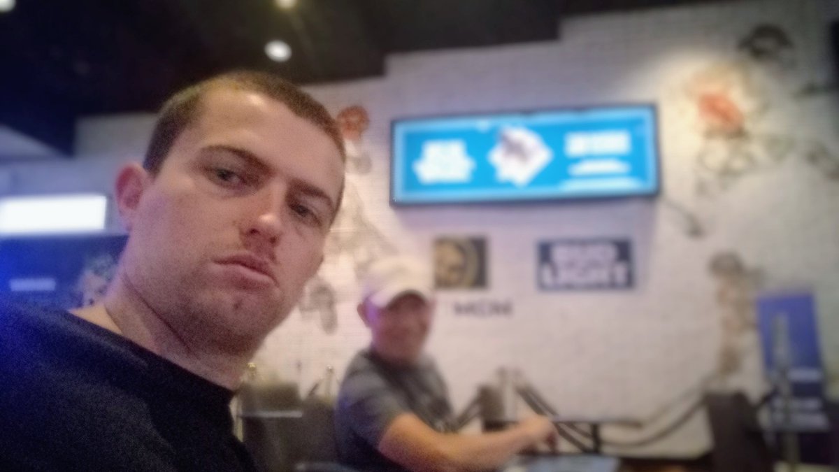 Sam taking photos of us at the Sportsbook but the phone was not cooperating. Hahaha. #2024NHLPlayoffs #2024NBAPlayoffs