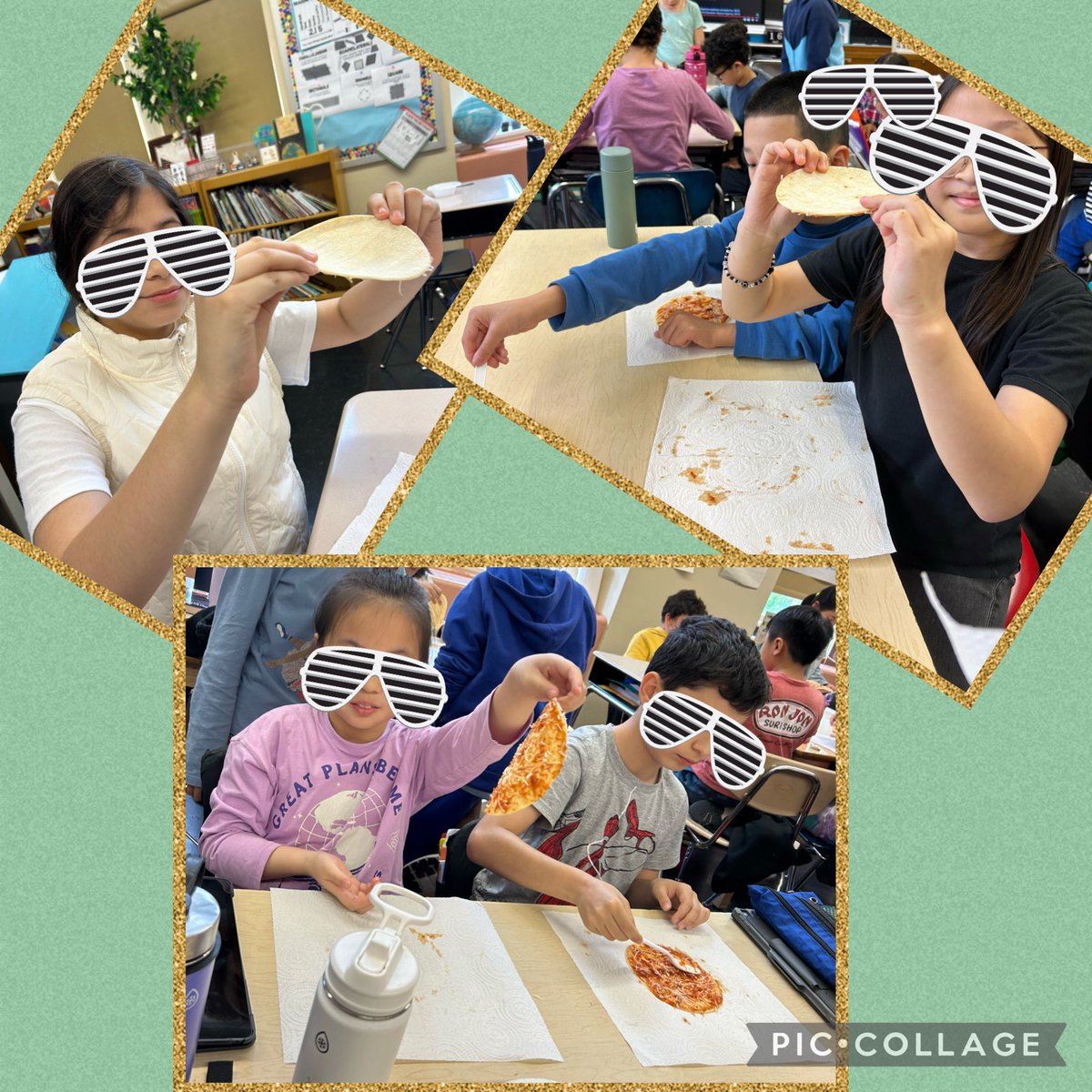 Did you know that astronauts can’t eat bread on @Space_Station, since crumbs can enter airways or machinery? They eat tortillas instead! We watched the video of astros making “space pizza” using tortillas & lots of sauce to keep the cheese strips from floating. We made our own!