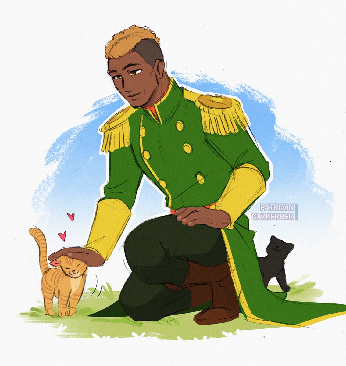 Patron request #308: General Leo and kittens (Final Fantasy VI)  

#FFVI #ファイナルファンタジー #games #fanart #sketch