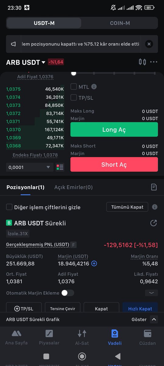 ARB 600 BİN TL 31 X İŞLEM ACTİM CANLI CANLI GELİP İZLEYEBİLİRSİNİZ KÂR EDERSEK YAYIN İCERİSİNDE BU TWİTİ FAVLYAN 2 KİSİYE ÖDÜL VERİCEM ANALİZ VE İSLEMLER İCİN KOOSS GEL