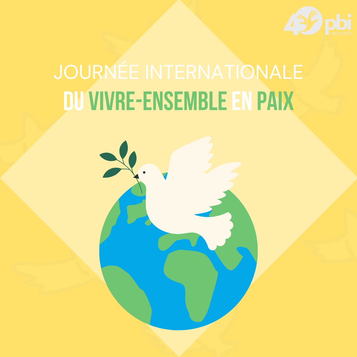 Hier, le 16 mai, se célébrait la Journée internationale du vivre-ensemble en paix. 

Par son fort attachement au principe de non-violence et son action valorisant l'intervention civile de paix, <a href="/PBI_ISEC/">Peace Brigades International (PBI)</a> contribue à son échelle à la résolution pacifique de conflits.