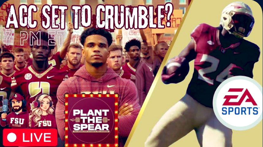 🚨🚨Noles please join @RenegadeReport1 and myself as the always amazing @Plantthespear1 will be joining us live at 7EST. Make sure you hit that notify button so you can join us live in the chat!!! #fsutwitter youtube.com/live/Wgg7XZJDa…
