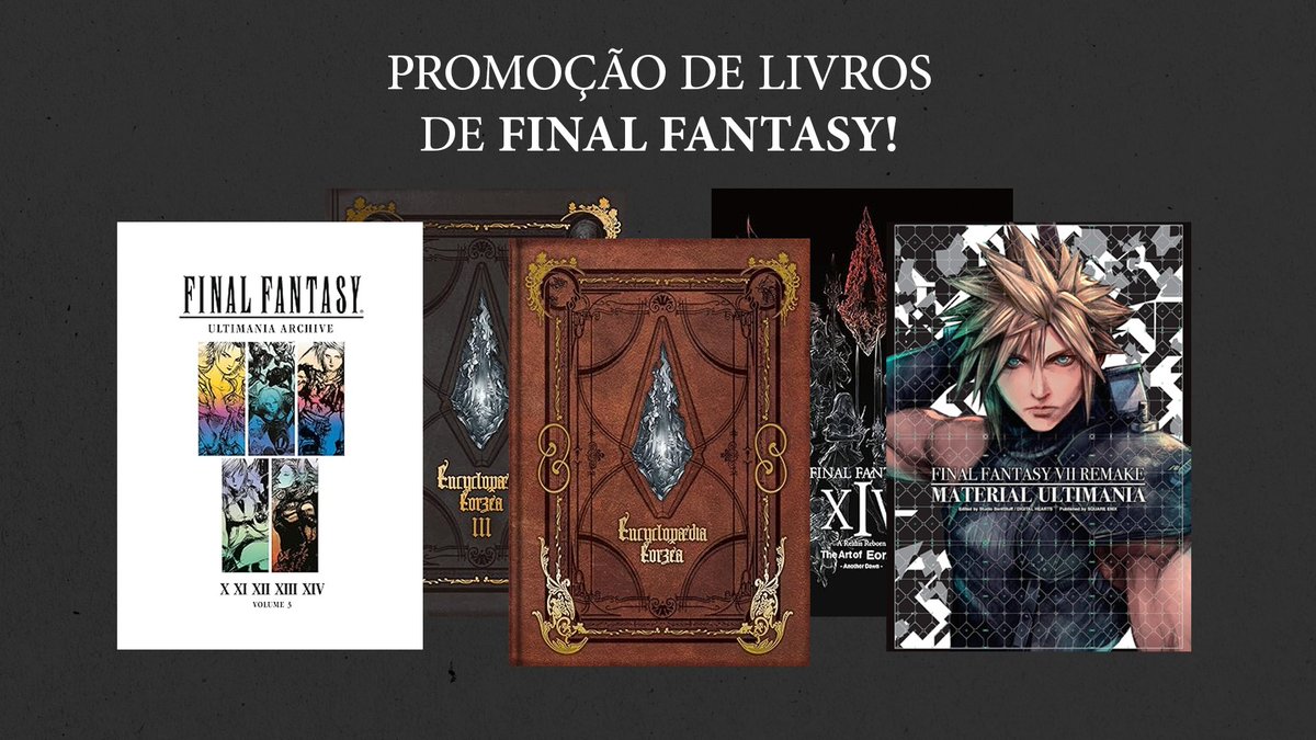 OLHA A PROMOÇÃO!

Para quem perdeu da última vez, tá rolando mais uma promoção bem interessante de livros de Final Fantasy na Amazon, incluindo o Encyclopaedia Eorzea Vol. 03 e a Ultimania de Final Fantasy VII Remake!

(Links na thread para não dar caquinha no alcance)