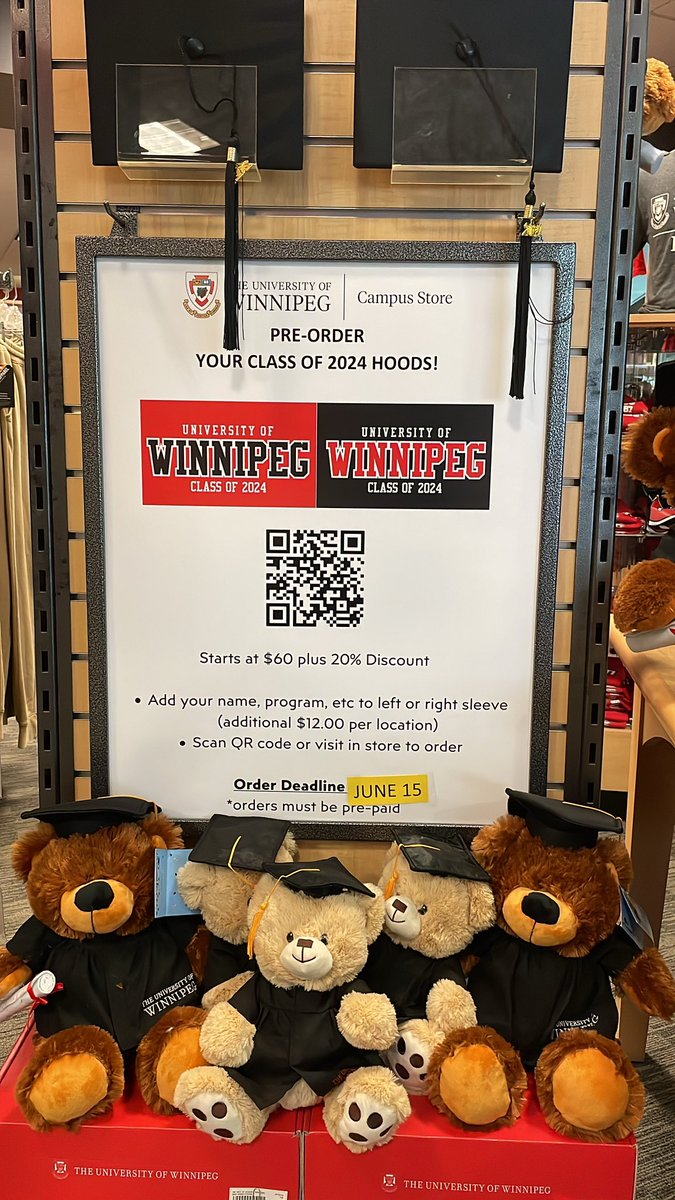 <a href="/uwinnipeg/">UWinnipeg</a> New Grad Hood orders deadline! Get your Class of 2024 order in and paid by June 15! Fill out this form forms.office.com/pages/response…