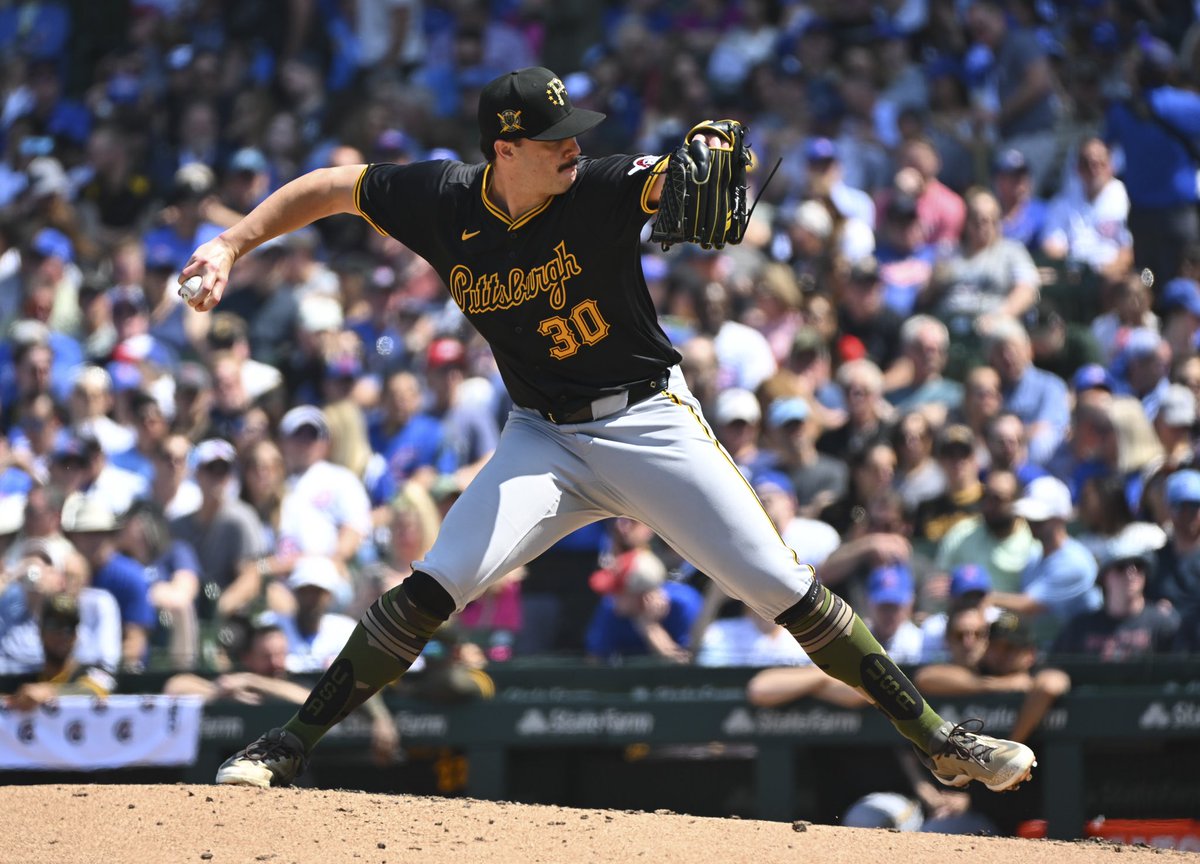 Que nivel de actuación de PAUL SKENES contra Cachorros de Chicago en su segunda aparición en MLB🤯🔥. Retiró 6.0 innings en blanco, sin permitir hits y cediendo solo un boleto. 📌11 K 📌100 picheos (12 a más de 100 MPH) 📌67 strikes