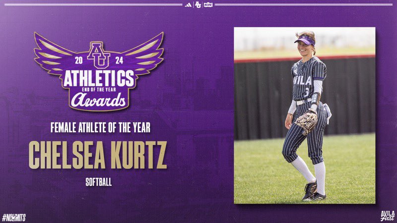She’s cemented her status as one of the best hitters and fielders in recent team history, and the most decorated base stealer the program’s ever seen. 

Our 2024 Avila Athletics Female Athlete of the Year: <a href="/Avila_Softball/">Avila University Softball</a>’s Chelsea Kurtz!!

#AvilaFirst | #NoLimits