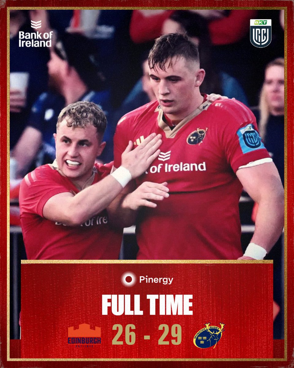 Full-Time | It's another bonus-point win on the road and the five points secure us a home quarter-final! 🥳

Incredible effort from the lads in what was a really tough game! 

#EDIvMUN #SUAF 🔴