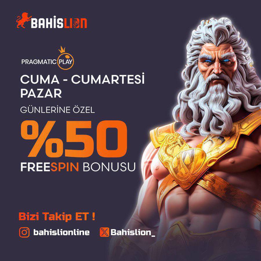 Yatırımlarınıza özel Cuma, Cumartesi ve Pazar günleri %50 FREESPİN! ⚡️ Pragmatic Play ve Bahislion işbirliğiyle kazanmaya ne dersiniz ? ❤️ Bizimle daima değerlisiniz 🫶🏻 🔗 t.ly/BahislionXPost