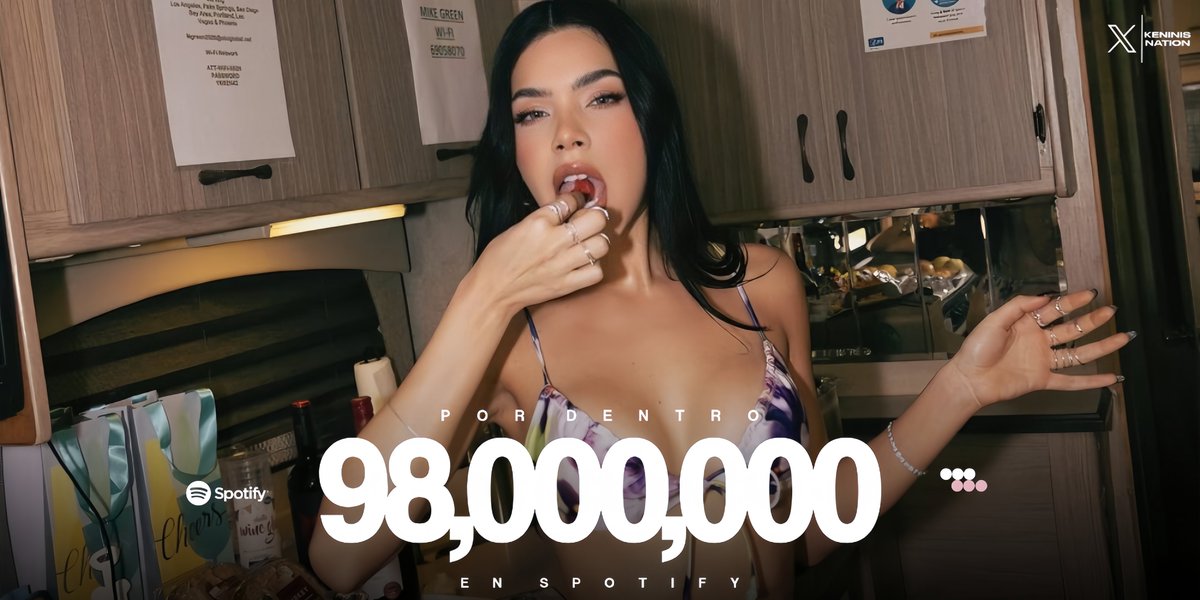 'Por Dentro' de Rels B y @KeniaOS ha superado 98 MILLONES de streams en Spotify.