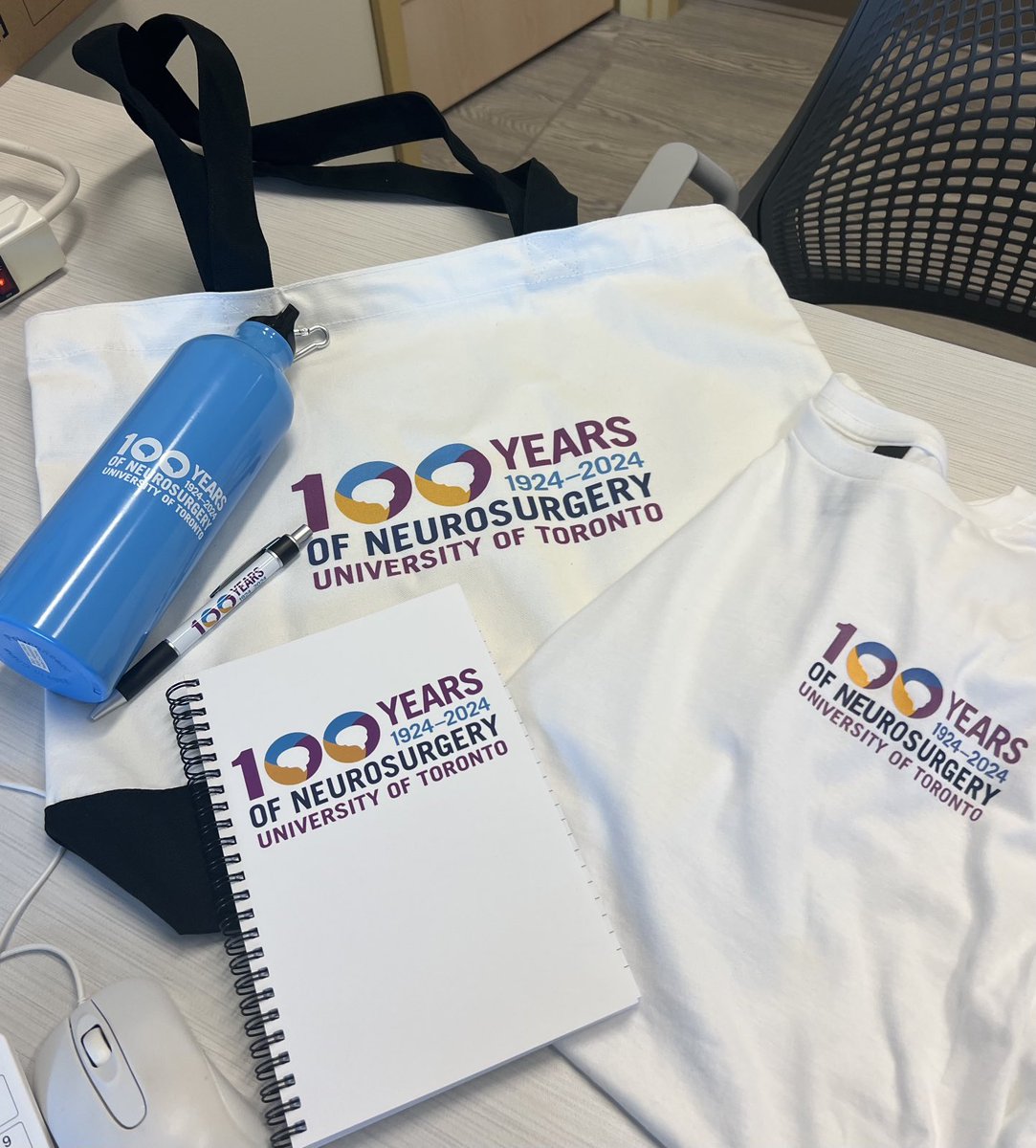 It arrived - merch for 100th Anniversary Neurosurgery ⁦@UofTNeuroSurge⁩ Sign up to get your bag!