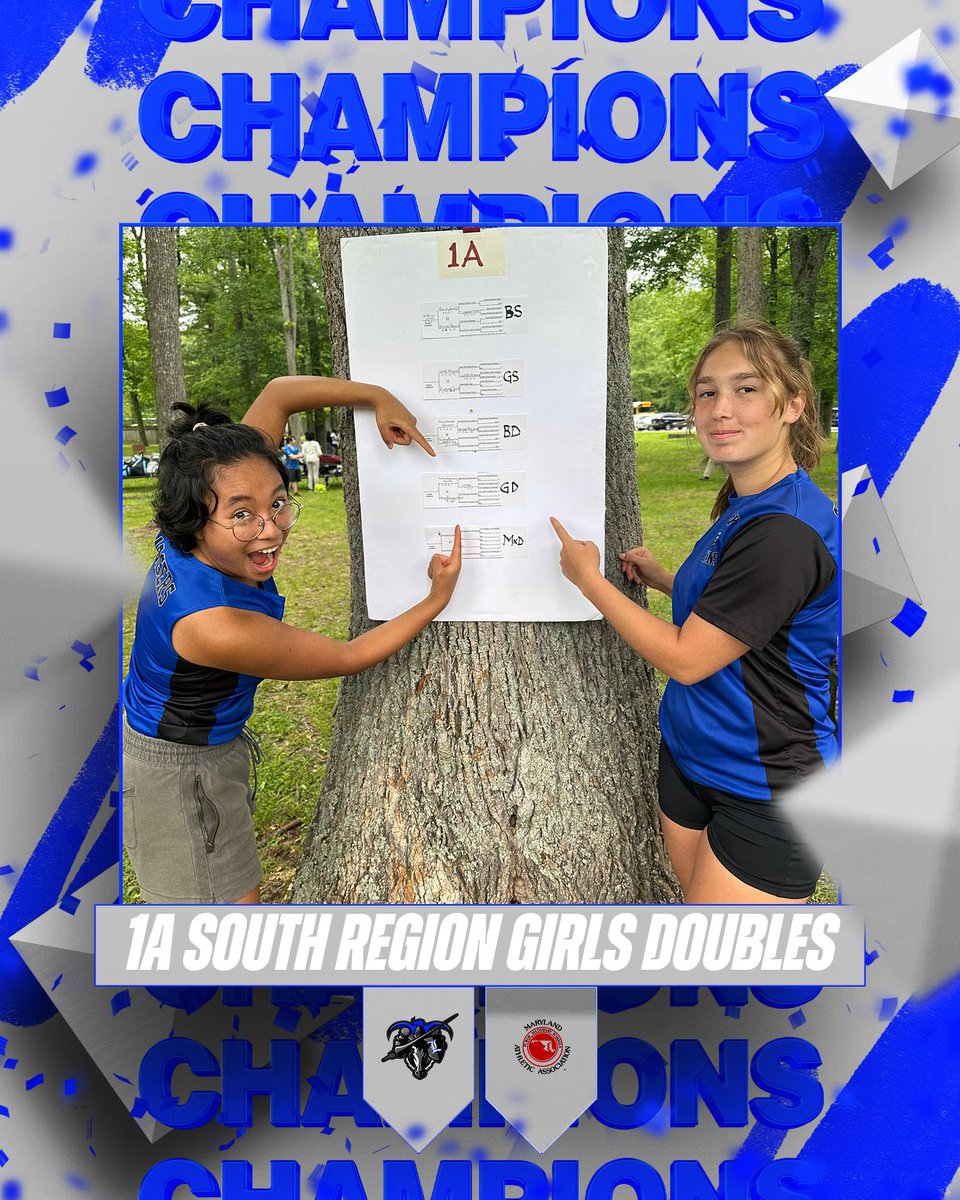 Congratulations Casey Klinger and Nicole Aguila on winning the Girls Doubles championship for the 1A South Region!