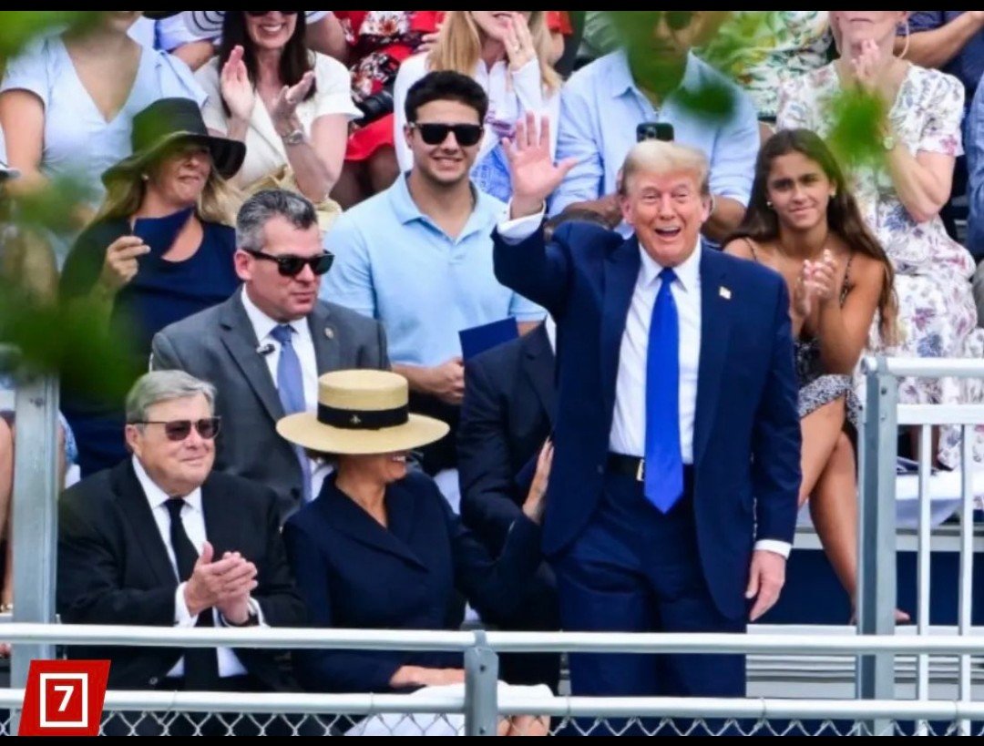 A father's excitement and pride that cannot be contained...a beautiful first lady laughing and tugging at his jacket saying 'you're going to embarrass him.' ❤️ @realDonaldTrump