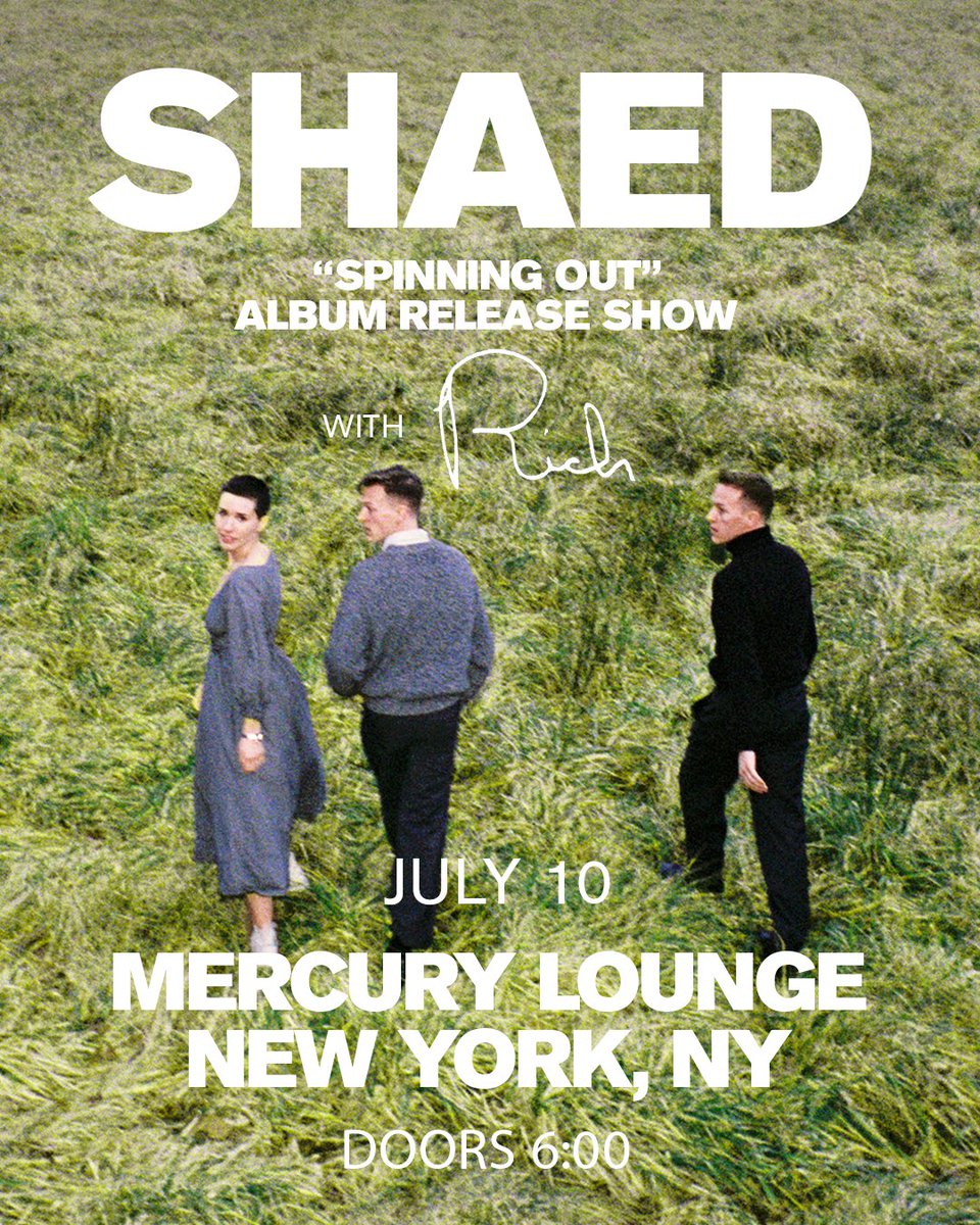 *JUST ANNOUNCED* 7/10 SHAED w/ Rich Tickets on sale Friday 10am! →ticketmaster.com/event/000060AE…