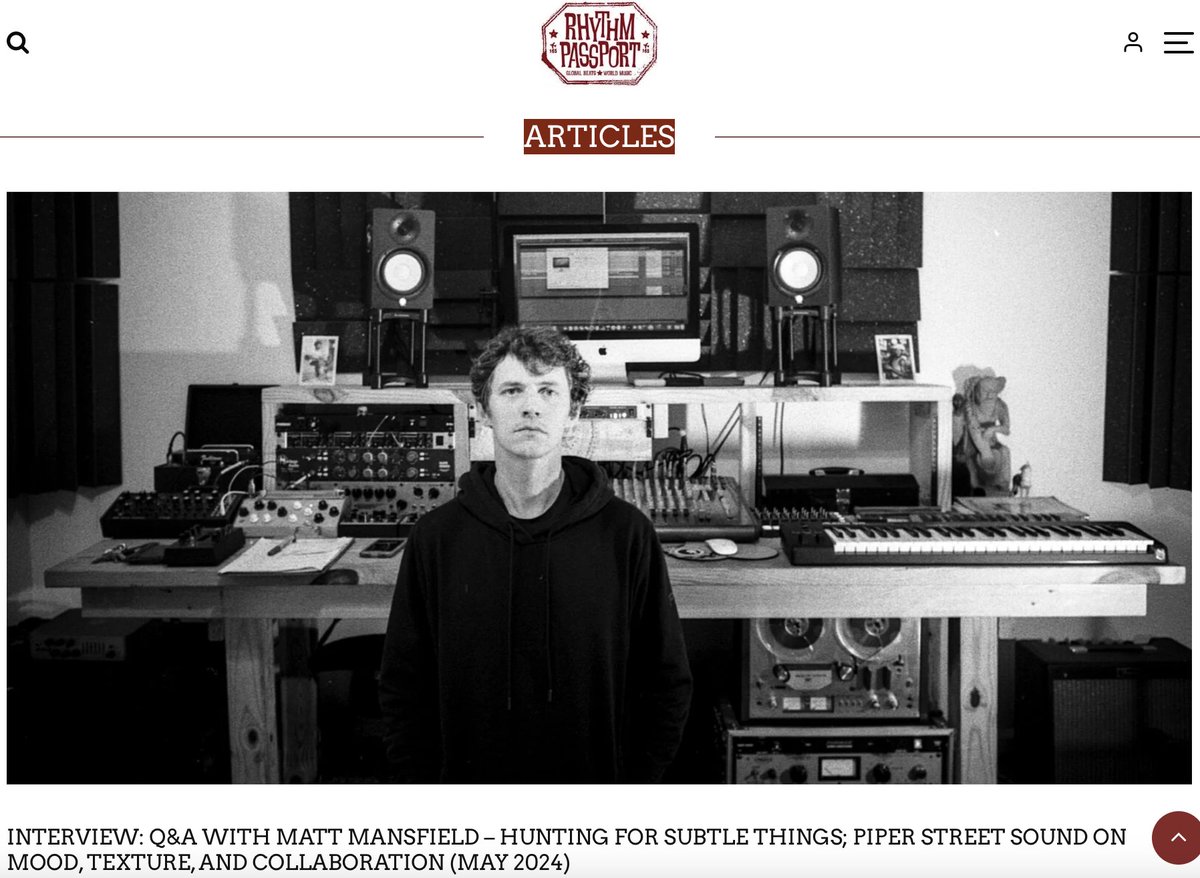 Here's an in-depth interview I did with <a href="/RhythmPassport/">Rhythm Passport</a>. 

I talk about my latest work 'Black Eyed Dub' w/ esteemed reggae guitarist <a href="/andybassfordgtr/">Andy Bassford</a>, @victorrice, <a href="/MadProfessordub/">Mad Professor</a>, <a href="/papa_naram/">Naram</a>, my time managing the pioneering <a href="/zzkrecords/">ZZK Records</a> &amp; much more..

rhythmpassport.com/interview-matt…