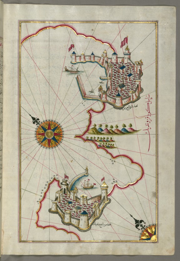 Piri Reis geride, tarihçilerce döneme damgasını vurduğu düşünülen iki dünya haritası ve çağdaş denizciliğin ilk önemli yapıtlarından biri olarak tanımlanan, Kitab-ı Bahriye adlı eserini bıraktı.

Harita: Muggia - Trieste, İtalya