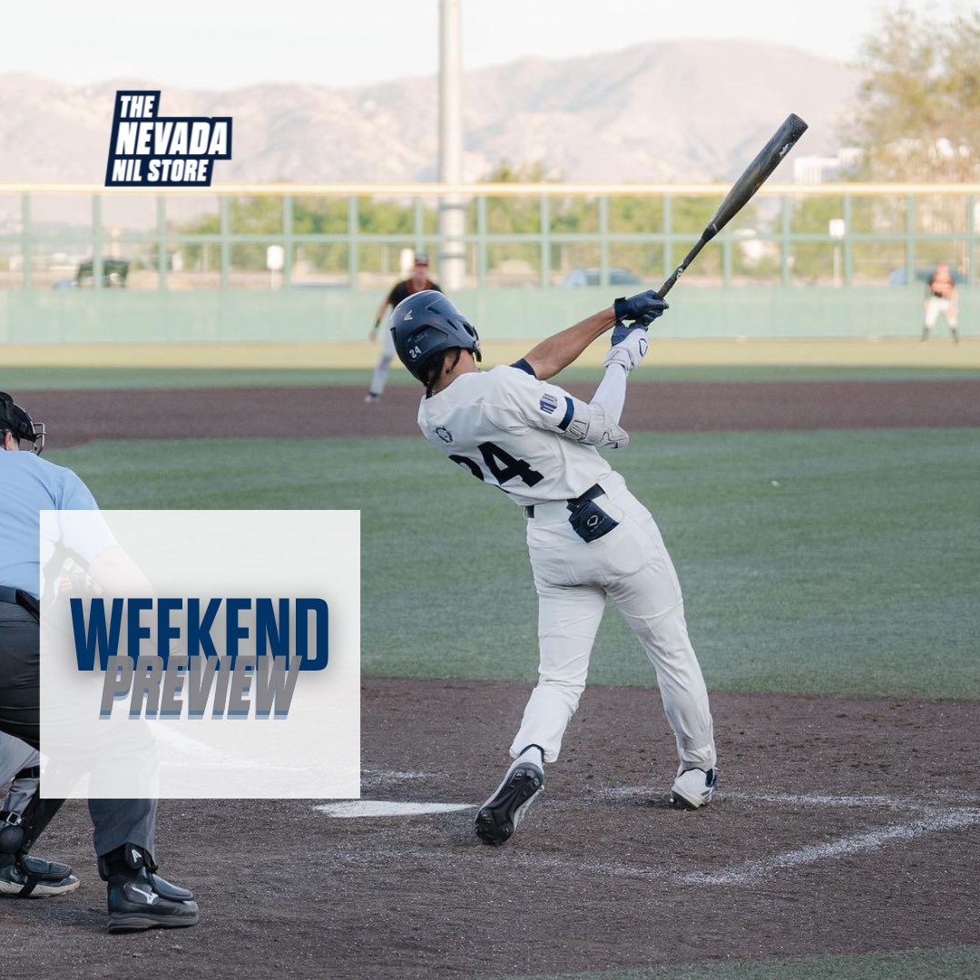 Nevada Baseball hosts San Diego State in their weekend series!! 

#NevadaNIL #NevadaNILStore #NILStore #NIL #WeekendPreview #BattleBorn