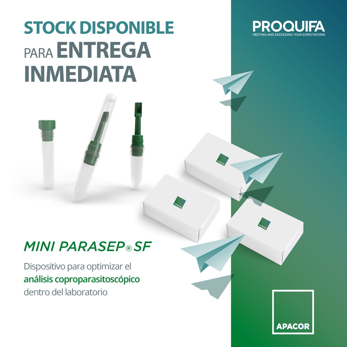 PROQUIFA's tweet image. Conoce los beneficios de Mini Parasep de #Apacor para Análisis Coproparasitoscópico.

Libre de solventes
Procedimiento totalmente hermético
Reduce volumen de reactivos
Dispositivo de un solo uso
Listo para usar

Conoce más en proquifa.com.mx/apacor/