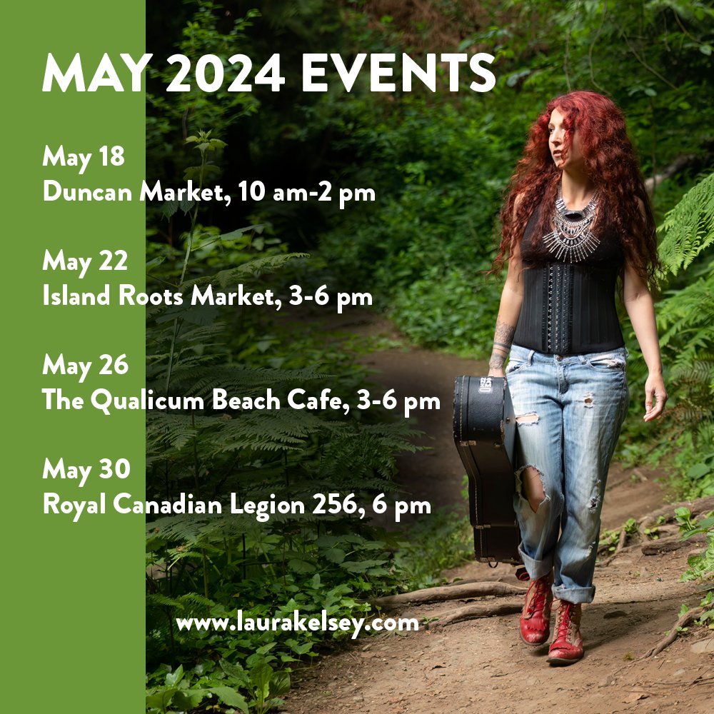 Events are ramping up for the second half of May - I’ll see you in Duncan, Nanaimo and Qualicum Beach! #vancouverisland