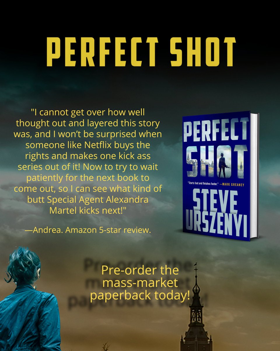 I'm particularly thrilled when women readers discover a new friend in Special Agent Alex Martel! Here are two 5-star Amazon reviews of my debut novel, PERFECT SHOT, from @MinotaurBooks. ⭐️⭐️⭐️⭐️⭐️ You can pre-order the mass-market paperback edition coming 9/24/24 wherever you