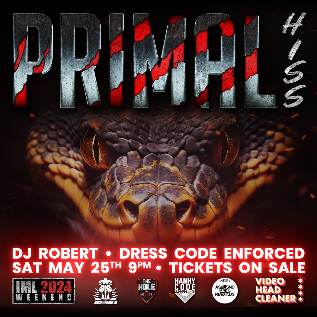 Get ready to unleash your primal side! Hanky Code Productions and Ashland Arms Records are thrilled to bring you PRIMAL: HISS on May 25th at Jackhammer. 🐍 Cohosted by @wildcatshadow &amp; @amir_morris_! 

🎟 2bearstaverngroup.ticketspice.com/primal-hiss