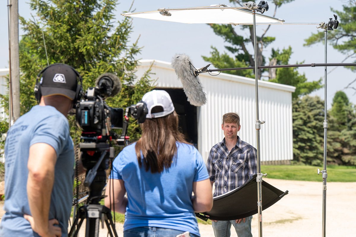 Nate and Johanna Hofmann are experienced welcoming guests to their Linn County farm, and we felt right at home during our visit earlier this week! Nate is a recipient of Iowa Farm Bureau's 2024 Young Farmer Leadership Award. He farms just outside of Cedar Rapids, which gives him