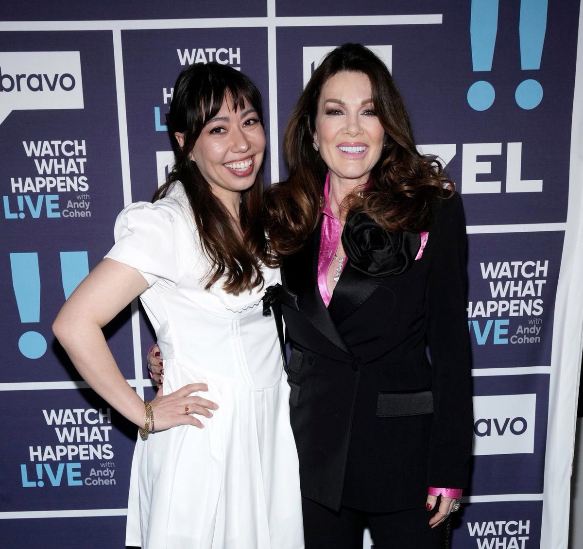 Lisa Vanderpump and @mikiannmaddox photographed on the blue carpet at Watch What Happens Live! on Monday. #WWHL