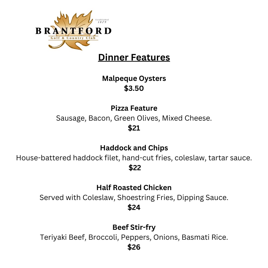 Terrace Room Dinner Features - May 17th