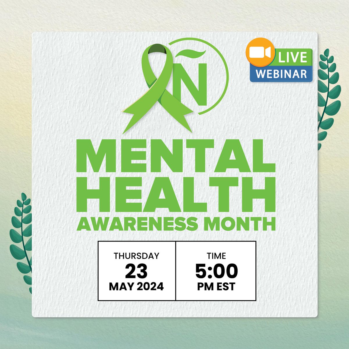 This #MentalHealthAwarenessMonth, join us for a special webinar discussing the significance of mental health, key challenges journalists face, and strategies for managing them. 💚 🗓️: May 23 at 5pm ET Register now to secure your spot! nahj.org/event/mental-h…