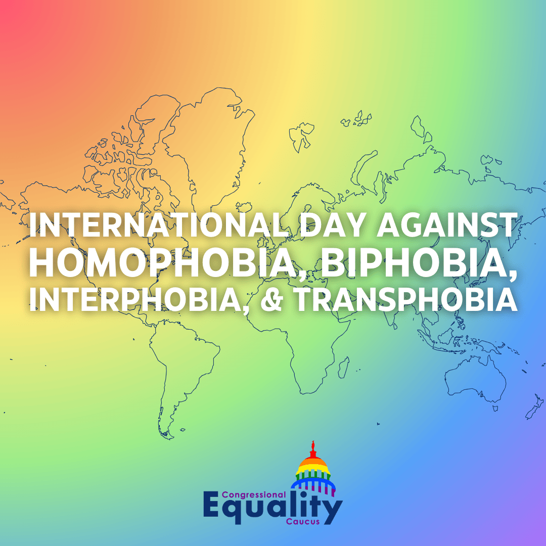 Today, on International Day Against Homophobia & Transphobia, I'll keep working against discrimination and promote equality for all. Let's stand together to ensure that everyone, regardless of who they love or how they identify, is treated with dignity & respect.