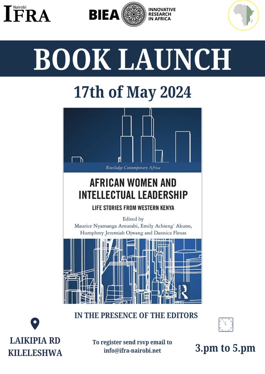 Full house at 1st book launch in collab with @The_BIEA & @Umifre_shs in #Nairobi! ✅ 🥳 Many thanks to great hosts & a vibrant audience! An honour for us as editors to discuss the book with authors, fellow academics—and inspiring women whose life stories were featured in the📘!
