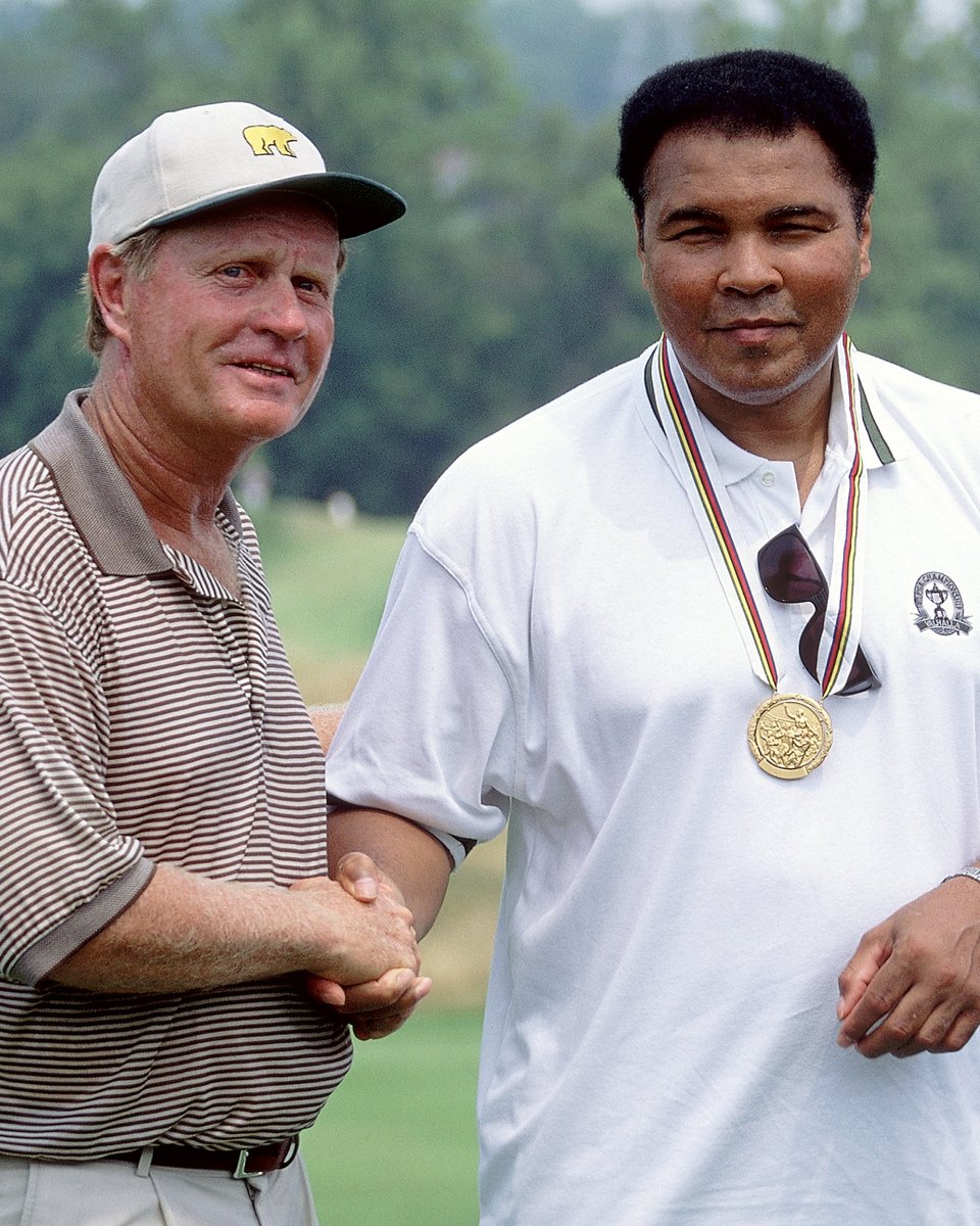 Jack Nicklaus 🤝 Muhammad Ali In 1996, two legends met for the first time at Valhalla.