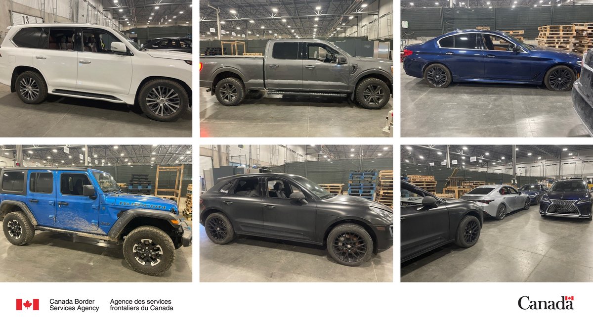 The #CBSA is combatting #AutoTheft in Atlantic Canada, too. Since January 2023, border services officers in #NS and #NB have stopped nearly 250 stolen vehicles from leaving Canada via marine containers. All vehicles were transferred to police. #BorderSecurity