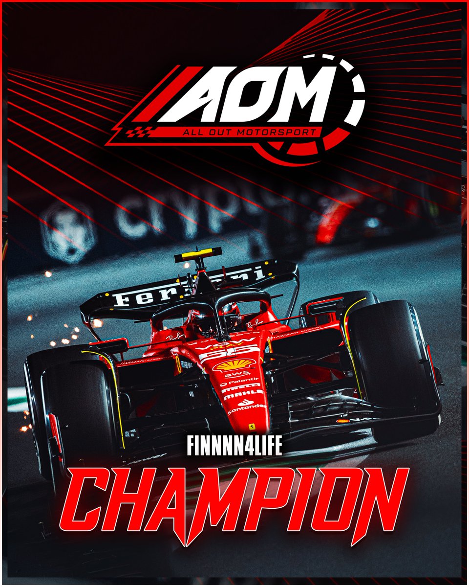 ⭐ CHAMP1ON ⭐ Finn hat nach seinem Sieg in Katar die Meisterschaft für MaaasL rechnerisch unmöglich gemacht. ❌ Damit ist Finn schon vorzeitig der erste Champion der Focuslabs AOM F1 23 Meisterschaft! 🏆 #AllOutMotorsport #F1 #SimRacing