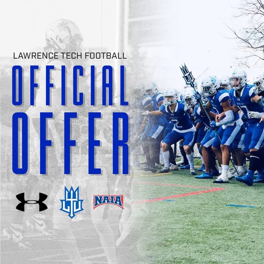 After a great conversation with the coaching staff i am very blessed to say that i have received my first offer to Lawrence Tech University!💙🤍@CoachMerchLTU <a href="/dillondixon2/">Coach Dixon</a>