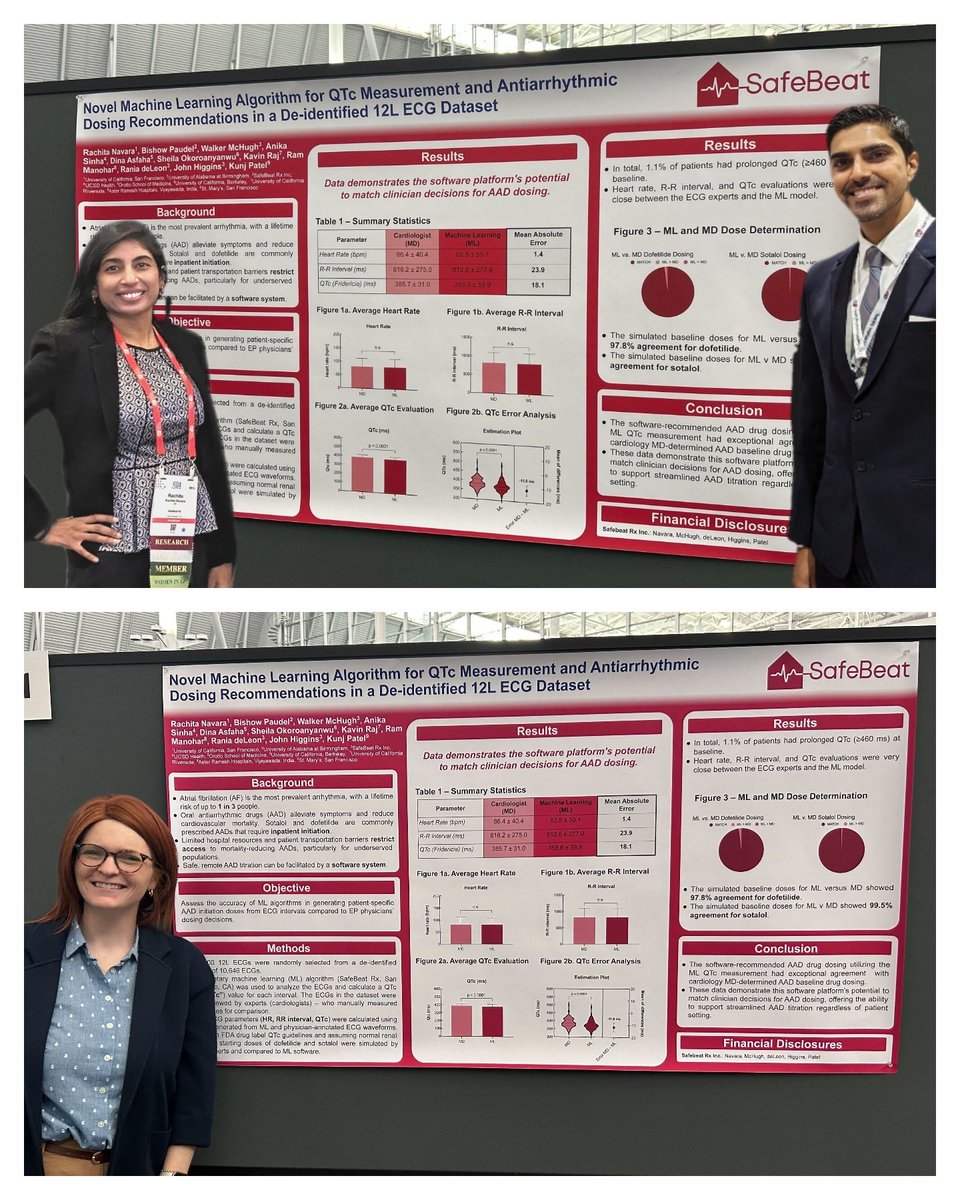Rachita Navara, MD FACC FHRS (@drrachitaep) on Twitter photo #HRS24 #Pacesetter so proud of our <a href="/SafeBeat/">SafeBeat Rx</a> team's progress on bringing QTc AI to clinical care- improving AAD workflows & expanding treatment access for our📈 AF patients #AI #rhythmcontrol <a href="/HRSonline/">Heart Rhythm Society</a> <a href="/srissundaram/">Sri Sundaram</a> <a href="/kcole_12/">Kristie Coleman</a> <a href="/dredcronin/">Edmond Cronin</a> <a href="/FaisalMMerchant/">Faisal Merchant</a>
<a href="/netta_doc/">JK Han MD</a> <a href="/BrototoD/">Brototo Deb (Brodie), MD, MIDS</a> #HRS24 #Pacesetter so proud of our <a href="/SafeBeat/">SafeBeat Rx</a> team's progress on bringing QTc AI to clinical care- improving AAD workflows & expanding treatment access for our📈 AF patients #AI #rhythmcontrol <a href="/HRSonline/">Heart Rhythm Society</a> <a href="/srissundaram/">Sri Sundaram</a> <a href="/kcole_12/">Kristie Coleman</a> <a href="/dredcronin/">Edmond Cronin</a> <a href="/FaisalMMerchant/">Faisal Merchant</a>
<a href="/netta_doc/">JK Han MD</a> <a href="/BrototoD/">Brototo Deb (Brodie), MD, MIDS</a>