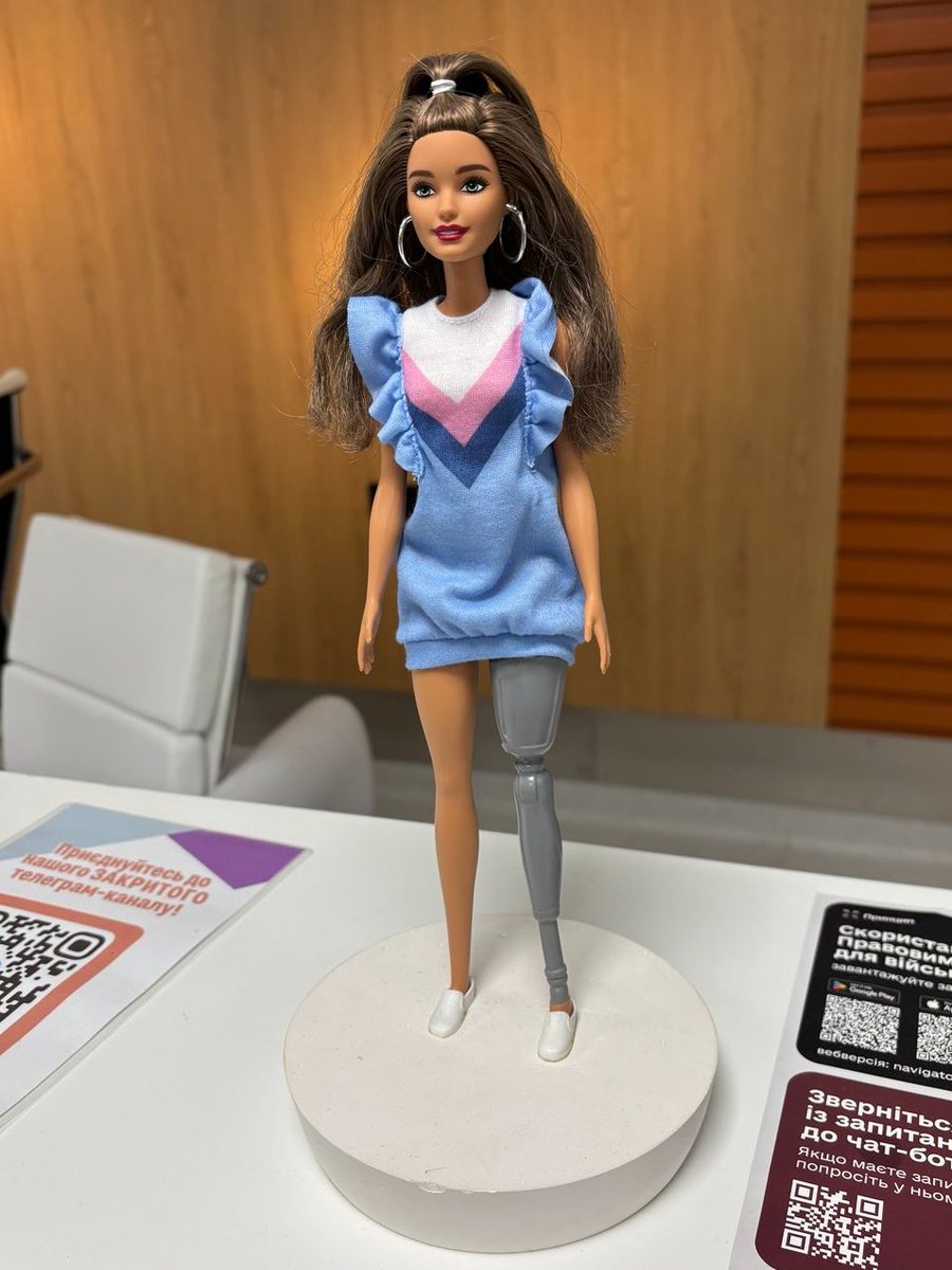 Barbie doll at the Superhumans rehabilitation center in Lviv