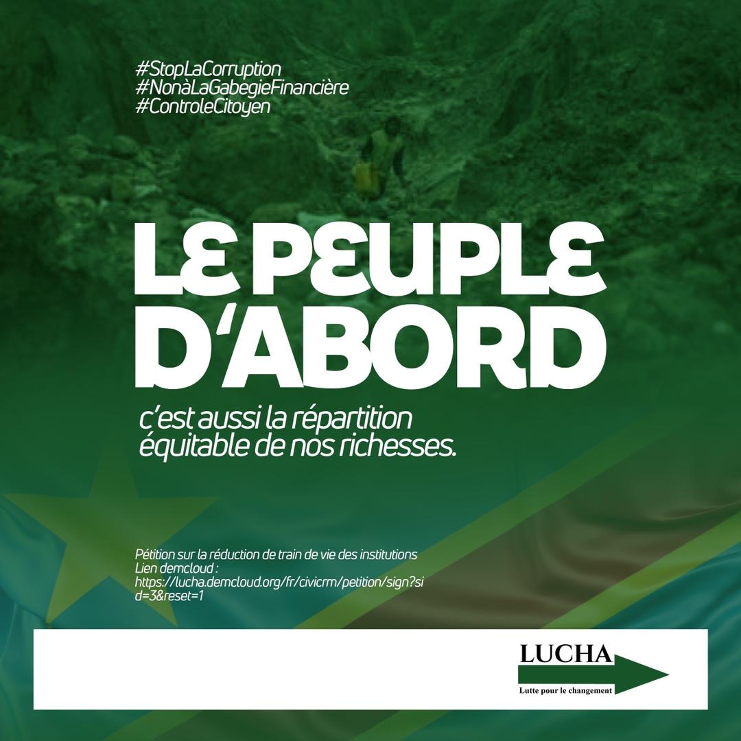 La Richesse de la République Démocratique du Congo n'appartiennent pas à la classe politique, appartient plutôt au peuple.
<a href="/BopomiM/">BOPOMI BOLAPA MINO</a> <a href="/luchaRDC/">LUCHA 🇨🇩</a> <a href="/ngalulajenny81/">Jenny Ngalula</a> <a href="/BasankaEmmanuel/">Emmanuel Basanka</a>