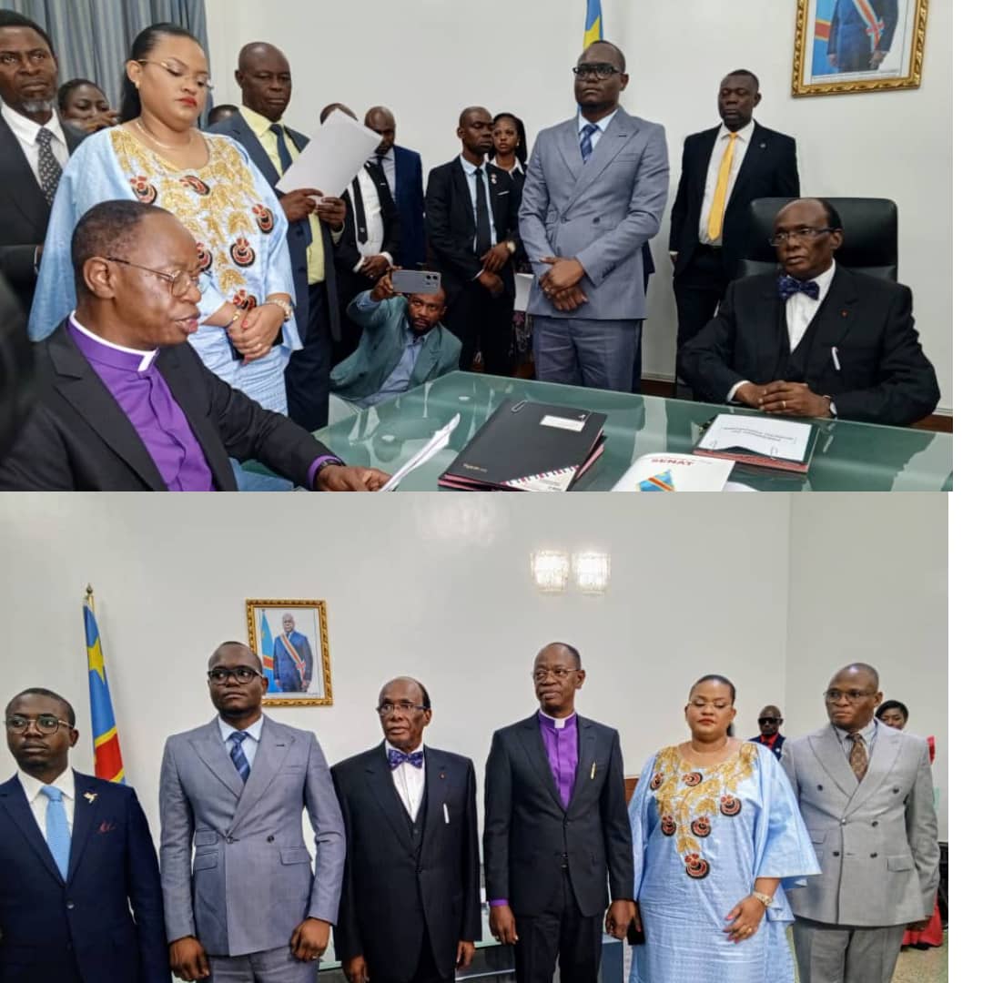 lepatriote27048's tweet image. Le Bureau provisoire du Sénat 
conduit par l&apos;honorable Président  #Pascal_Kinduelo a procédé à la cérémonie de remise et reprise ce vendredi 17 mai 2024 avec le Bureau #sortant

@senatrdc