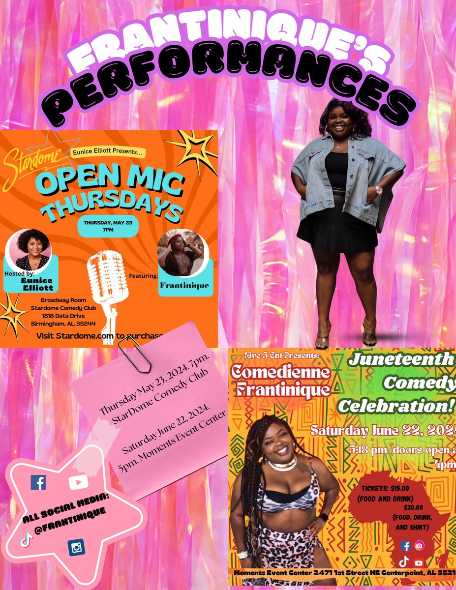 Upcoming Performances ! Stay tuned! 🙌🏾🥳🙏🏾🎤
#femalecomic #comedy #comedyshow #comedian #standupcomedian #standupcomedian #openmicnight #comedienne #femalecomedy
