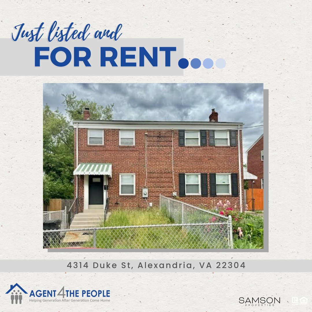 Just Listed for Rent! This stunning property has just hit the rental market, and it’s ready to become your home sweet home.

#buyingandsellingahome #agent4thepeople #realestatewithJenniferDorn #northernvirginiahomesforsale #realestateagent #A4TPT