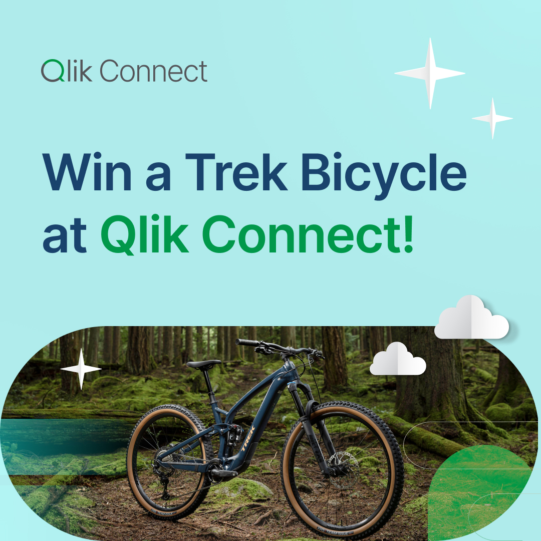 Don't mind us, we're still celebrating #NationalBikeToWorkDay 🚲 Do you need an upgrade to your commute? You're in luck, because we're giving away a @TrekBikes at #QlikConnect! Save your spot to join us this June for your chance to win: bit.ly/3VijaV9