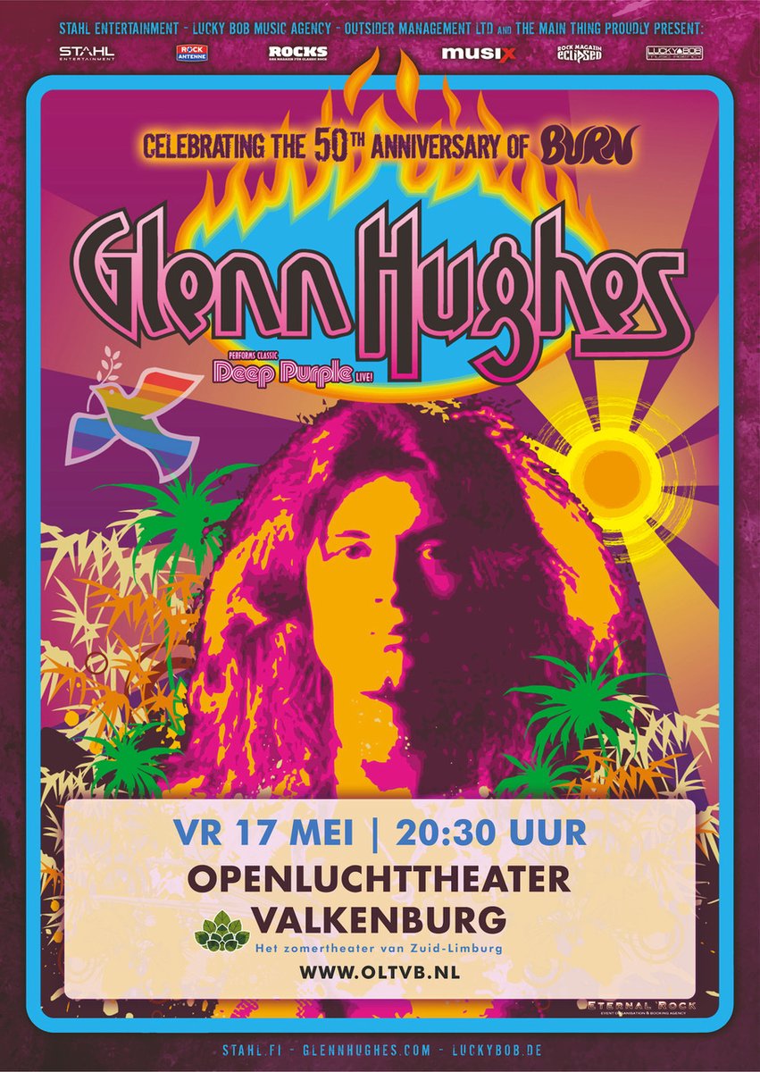 #OnThisDay in 2024, Glenn Hughes @glenn_hughes played LIVE @ Openluchttheater in Valkenburg, #NETHERLANDS 🇳🇱  #GlennHughes #GlennHughesPerformsClassicDeepPurpleLive