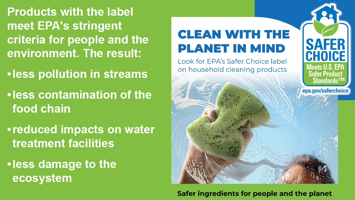 Doing some #SpringCleaning this weekend? Look for the #EPASaferChoice label on cleaning products. It's a Safer Choice for our planet. epa.gov/saferchoice