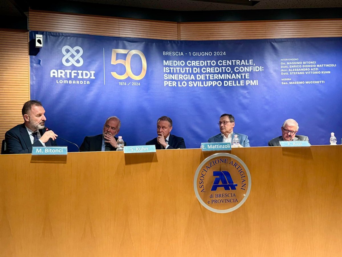 massimobitonci's tweet image. 🔵 Brescia - Se non c’è la garanzia da parte dello Stato (Fondo Garanzia Pmi), diventa assai difficile per il sistema bancario erogare credito alle pmi ed il ruolo dei #confidi è fondamentale per le garanzie alle microimprese. 

Ora al convegno di Artfidi Lombardia “Medio Credito