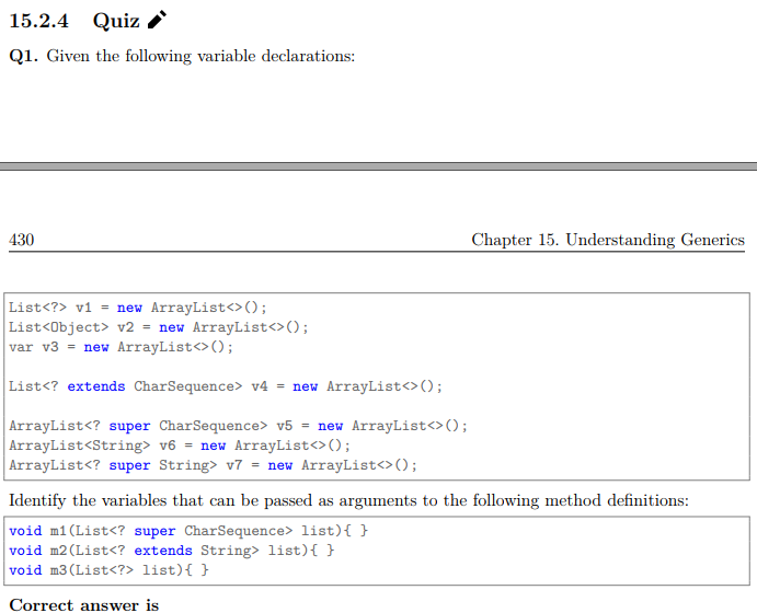 Enthuware's tweet photo. Think you understand Java Generics? Answer this quiz (Taken from  https://t.co/VkwBFckE17 )

#Java #Certification https://t.co/PRfNkadm5L