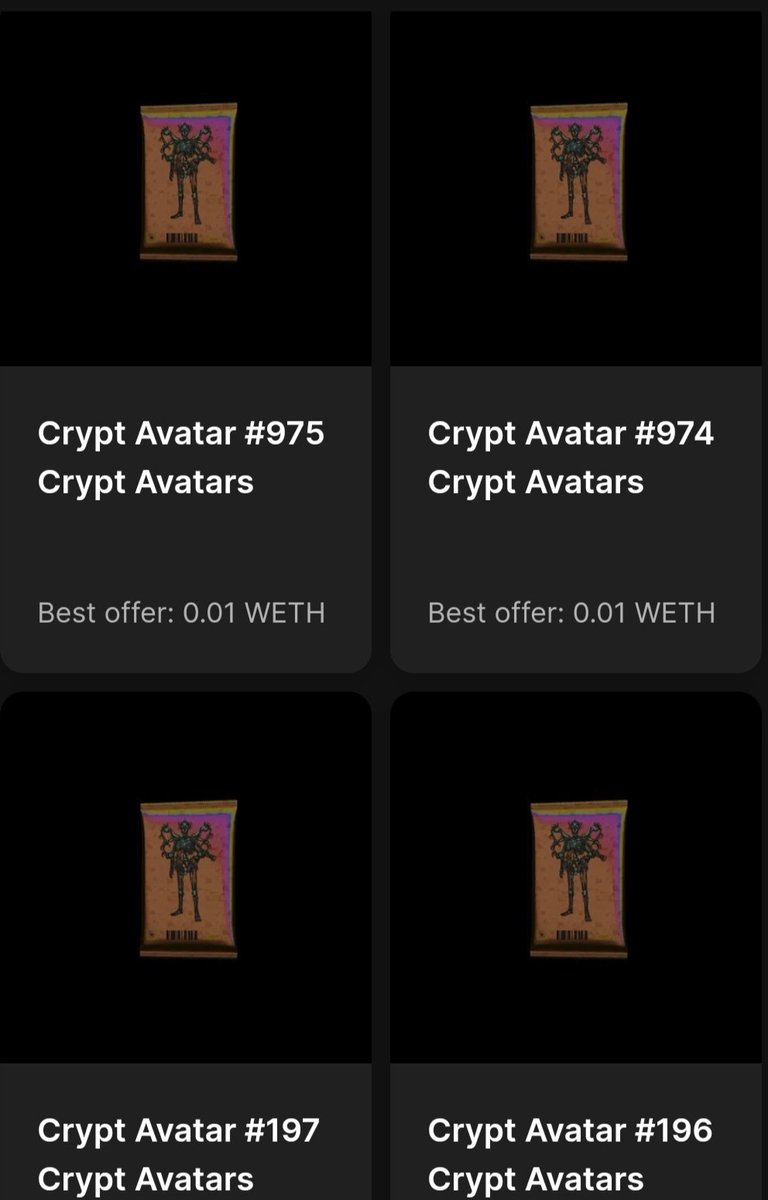 NFTJudeQ_'s tweet image. Minted 6 pack of this @TheCrypt_Nfts Crypt  Avatars and it is still counting coz thinking of getting more lets goo🔥🔥🔥

Excited for the reveal 
Amazing founder and great community 🫡🫡🔥
Lets get this minted out fellas
#CRYPTNFTs
#CryptAvatar