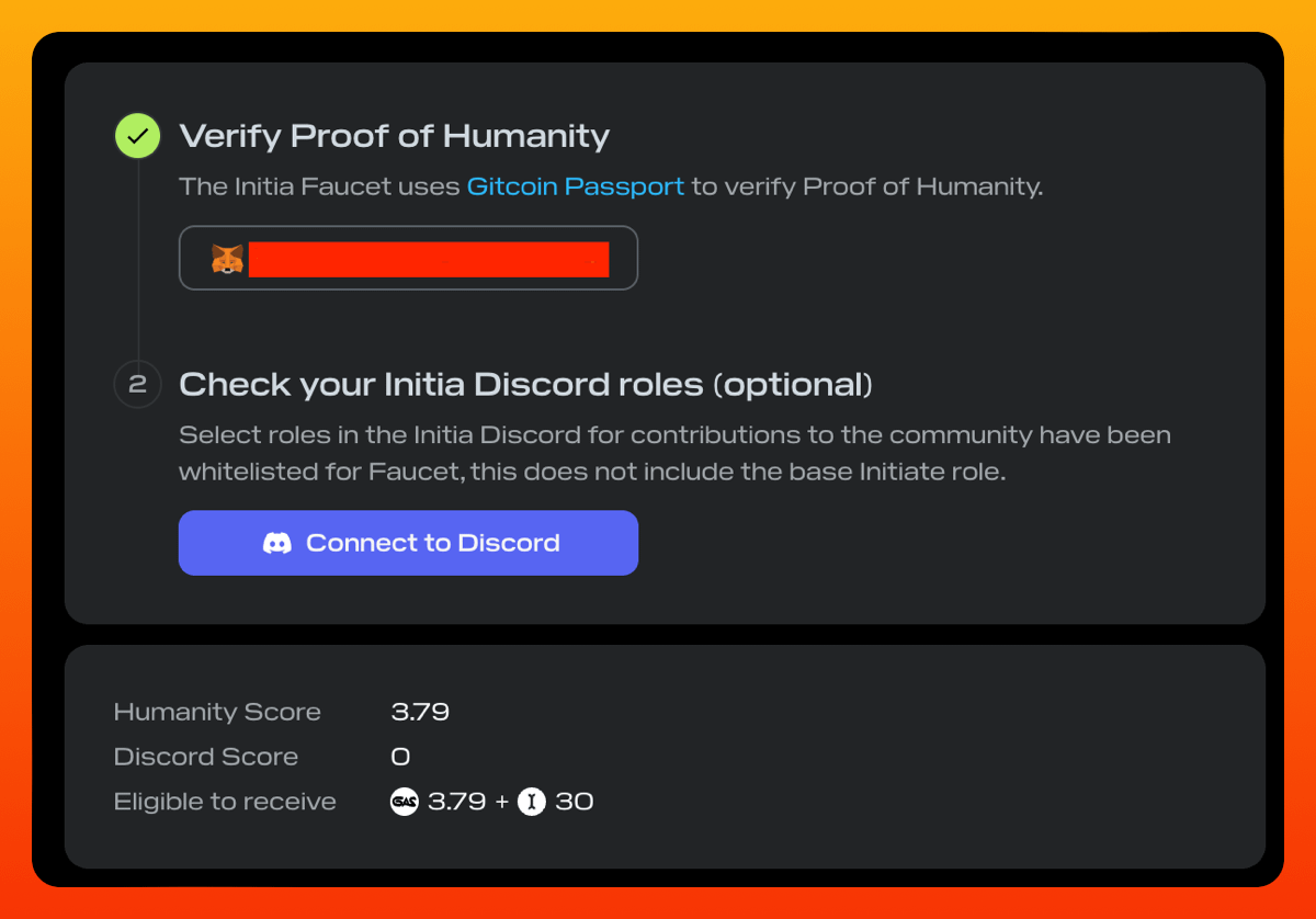 BringMeCoins's tweet photo. 🚨You now need to have 3+ points on Gitcoin to use Initia faucet

Despite how useless I think Gitcoin is, it's better than nothing.

Additionally, don't be fooled by the large number of wallets. Most people just sign up and leave it at that.

Don't skip Initia.

Check the full guide👇