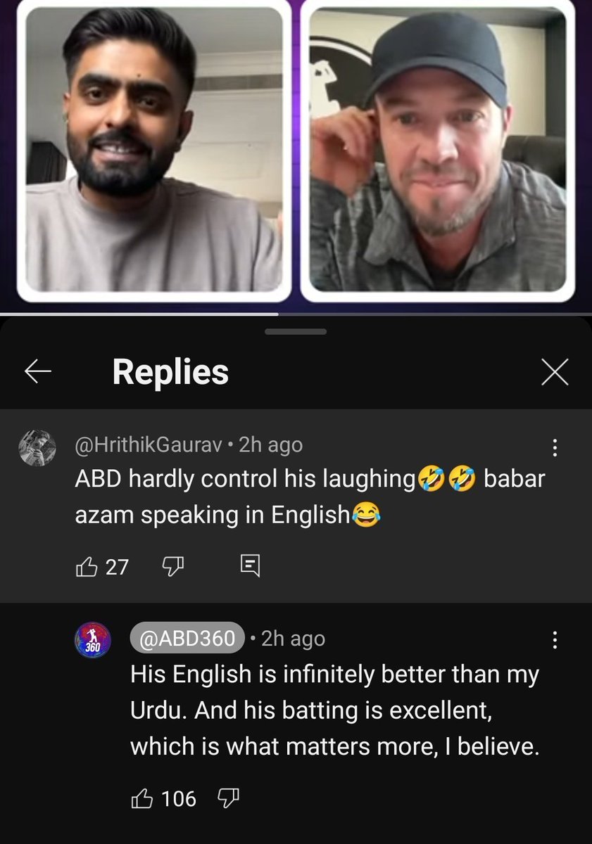 LoverCrick32032's tweet photo. Much Respect @ABdeVilliers17 
Padosiyo tand Peri un aram ay?
Bas zaleel hunai ana hai .pat Cummins was right they're beggers 
#BabarAzam
#ABD360 #BabarAzam https://t.co/sDxxoKMX50