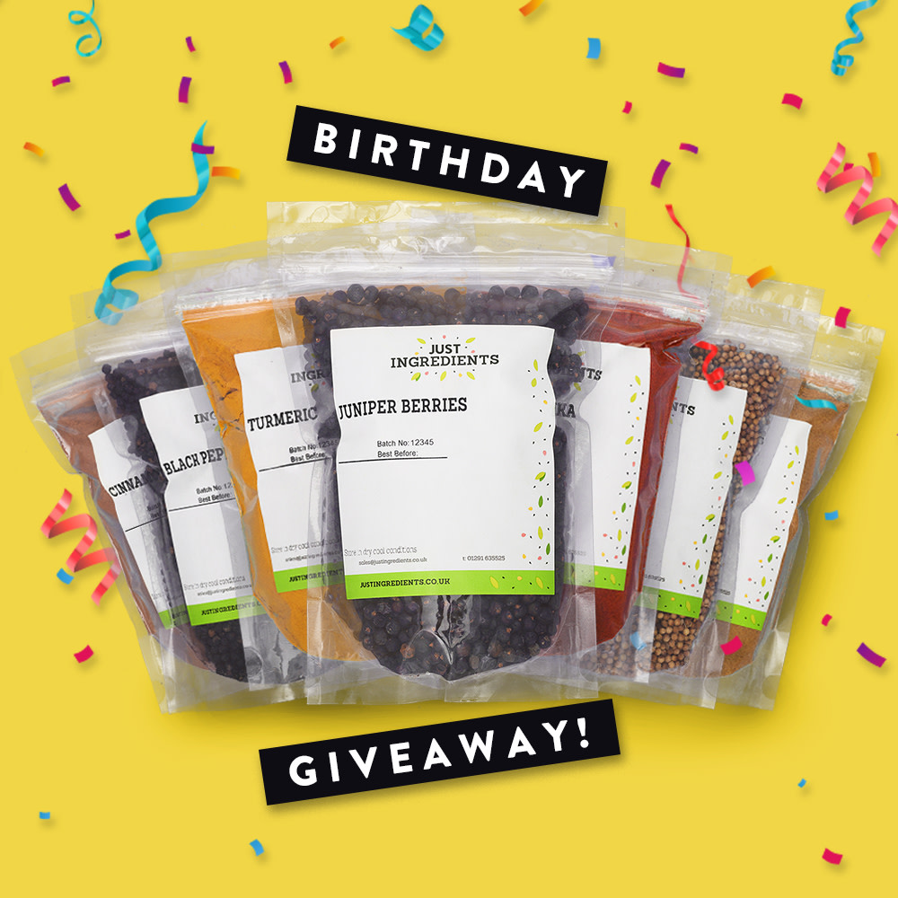 🎁 BIRTHDAY GIVEAWAY 🎁

We're giving you the chance to WIN a bundle of our best-selling ingredients in celebration of our twelfth birthday! 🥳

To be in with a chance of winning:

✔️ Follow us <a href="/JustIngredients/">JustIngredients</a>

✔️ Retweet this tweet

Winner will be chosen 14th June 2024.